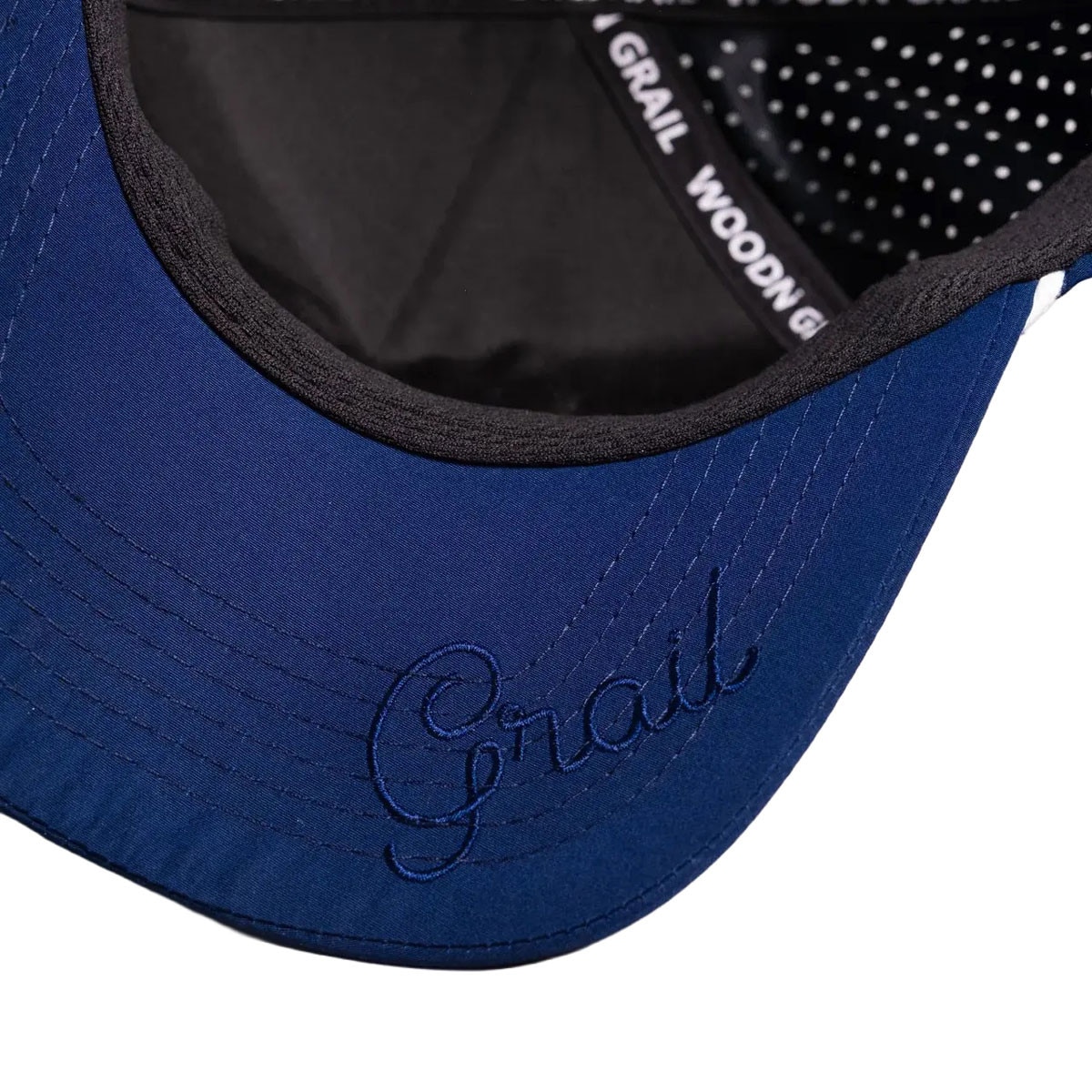 Woodn Grail navy utah state retro bull perforated golf tee holder cap